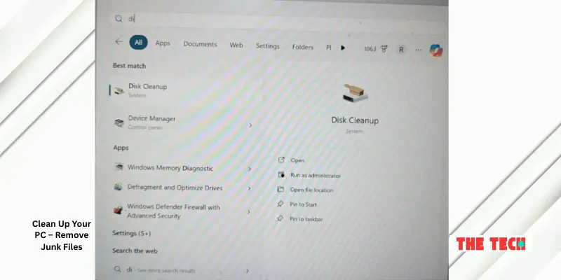 Clean Up Your PC – Remove Junk Files